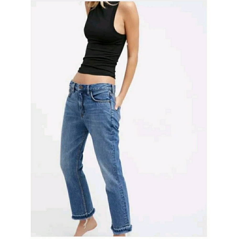 Free People Cropped High Rise Jeans